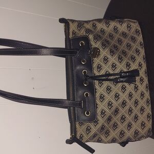 Stylish Black and Tan Tote Bag